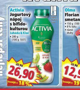 Norma Activia jogurtový nápoj s bifido-kulturou nabídka