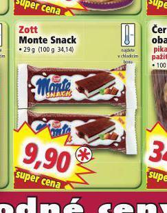 Norma Zott monte snack nabídka