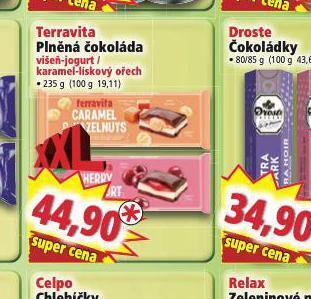Norma Terravita plněná čokoláda nabídka