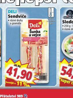 Norma Deli sendviče nabídka