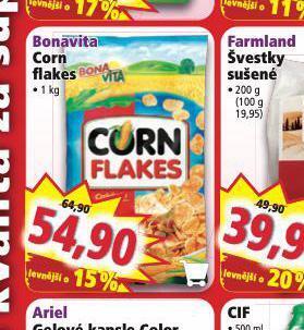 Norma Bonavita corn flakes nabídka