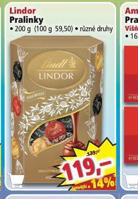 Norma Lindor pralinky nabídka