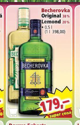 Norma Becherovka, becherovka lemond nabídka