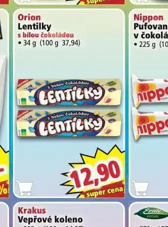 Norma Orion lentilyk s bílou čokoládou nabídka