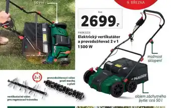 Lidl Elektrický vertikulátor a provzdušňovač 2v1 1500w nabídka