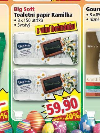 Norma Big soft toaletní papír kamilka nabídka