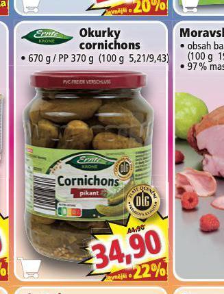 Okurky cornichons