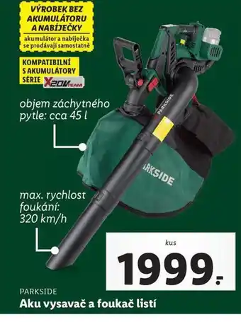 Lidl Aku vysavač a foukač listí nabídka