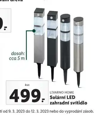 Lidl Solární led zahradní svítidlo nabídka