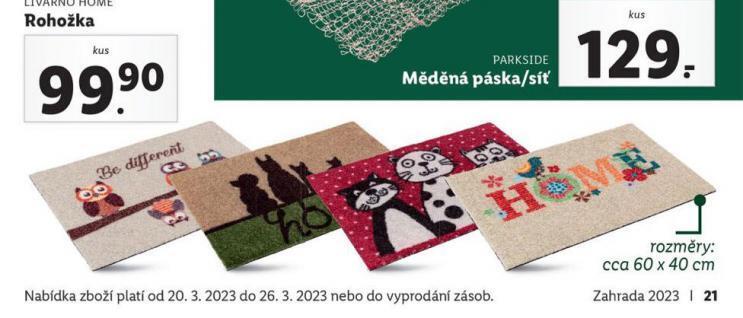 Lidl Rohožka nabídka