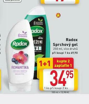 Billa Radox sprchový gel nabídka