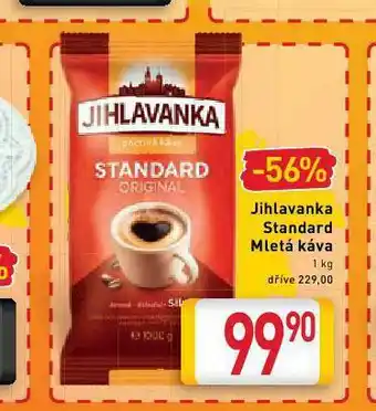 Billa Jihlavanka káva nabídka