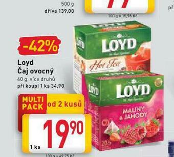 Billa Loyd čaj nabídka