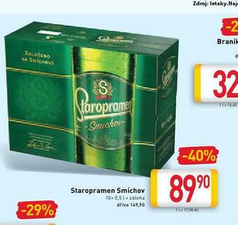 Billa Pivo staropramen smíchov nabídka