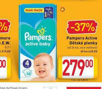Billa Pampers dětské pleny nabídka