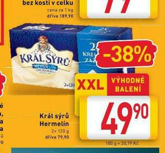 Billa Král sýrů hermelín nabídka