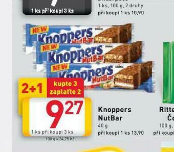 Billa Knoppers nutbar nabídka