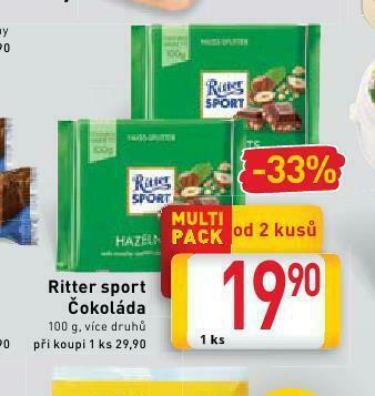 Billa Ritter sport čokoláda nabídka