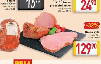 Billa Uzená kýta nabídka