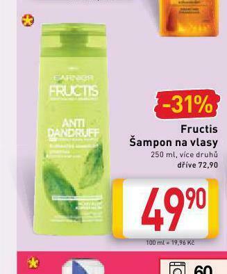 Billa Fructis šampon na vlasy nabídka