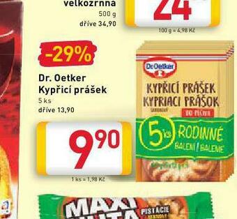 Billa Kypřicí prášek nabídka