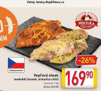 Billa Vepřový steak nabídka