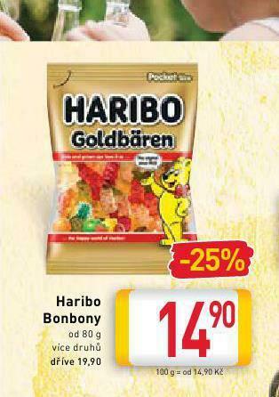 Billa Haribo bonbony nabídka