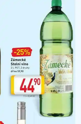 Billa Zámecké stolní víno nabídka