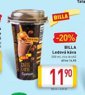 Billa Ledová káva nabídka