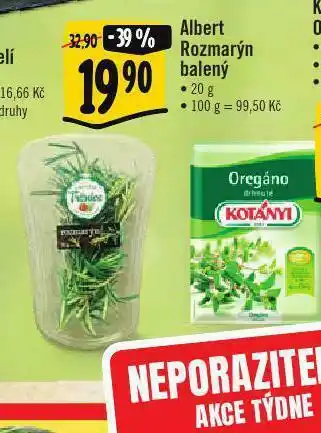 Albert Albert rozmarýn balený nabídka
