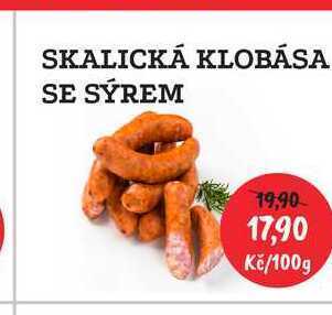 RABBIT řeznictví Skalická klobása se sýrem 100g nabídka