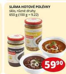 Flop Sláma hotové polévky sklo, různé druhy 650 g nabídka