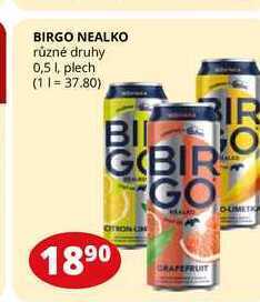 Flop Birgo nealko různé druhy 0,5 l, plech nabídka