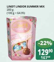 Flop Lindt lindor summer mix 200 g nabídka