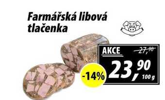 Farmářská libová tlačenka, 100 g