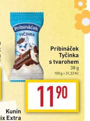 Billa Pribináček tyčinka s tvarohem 38 g nabídka