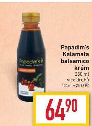 Billa Papadim's kalamata balsamico krém 250 ml nabídka