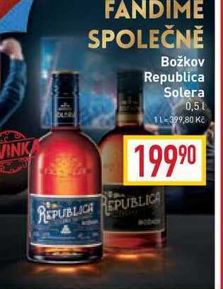 Billa Božkov republica solera 0,5l nabídka