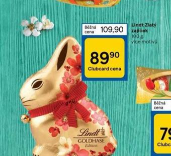 Tesco Lindt zlatý zajíček nabídka
