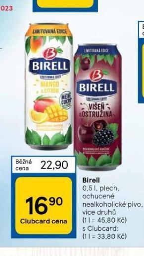 Tesco Pivo birell nealko nabídka