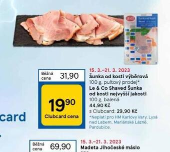 Tesco Le & co shaved šunka nejvyšší jakosti nabídka