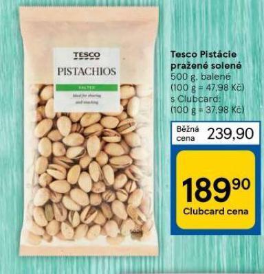 Tesco Tesco pistácie pražené solené nabídka