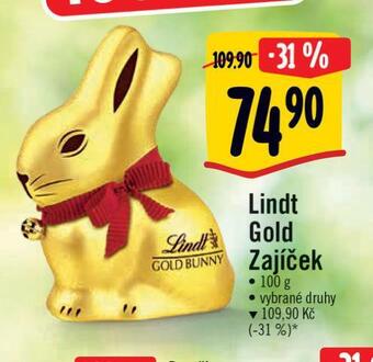 Albert Lindt gold zajíček nabídka