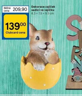 Tesco Dekorace zajíček sedící ve vajíčku nabídka