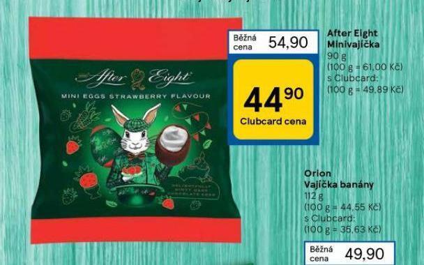 Tesco After eight minivajíčka nabídka
