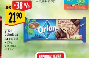 Albert Orion čokoláda na vaření nabídka