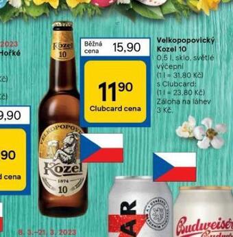 Tesco Pivo velkopopovický kozel 10 nabídka