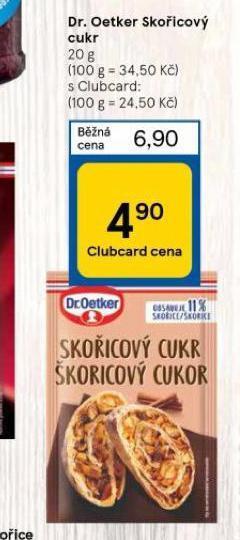 Tesco Dr. oetker skořicový cukr nabídka