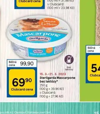 Tesco Sterilgarda mascarpone bez lakzózy nabídka