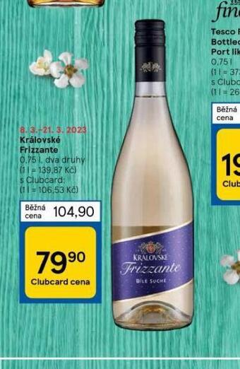 Tesco Královské frizzante nabídka